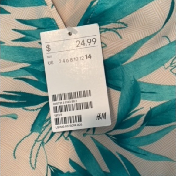 H&M Tropical Dress, Size 14 - Picture 6 of 6